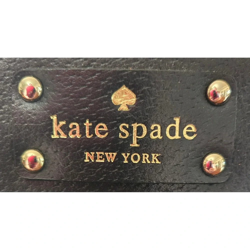 Kate Spade Classic Chic Rachelle Wellesley Black Pebbled Leather Dome Satchel